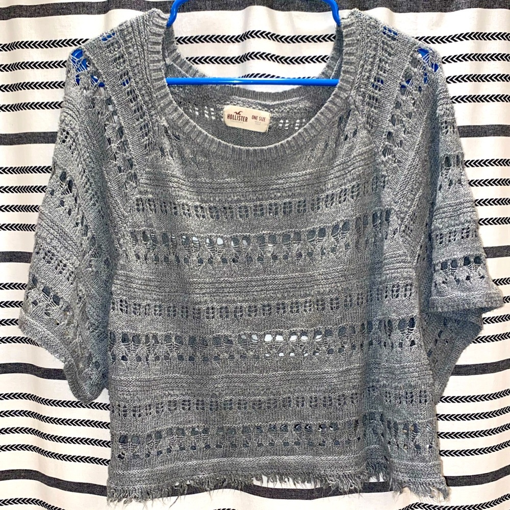 Hollister top grey OS